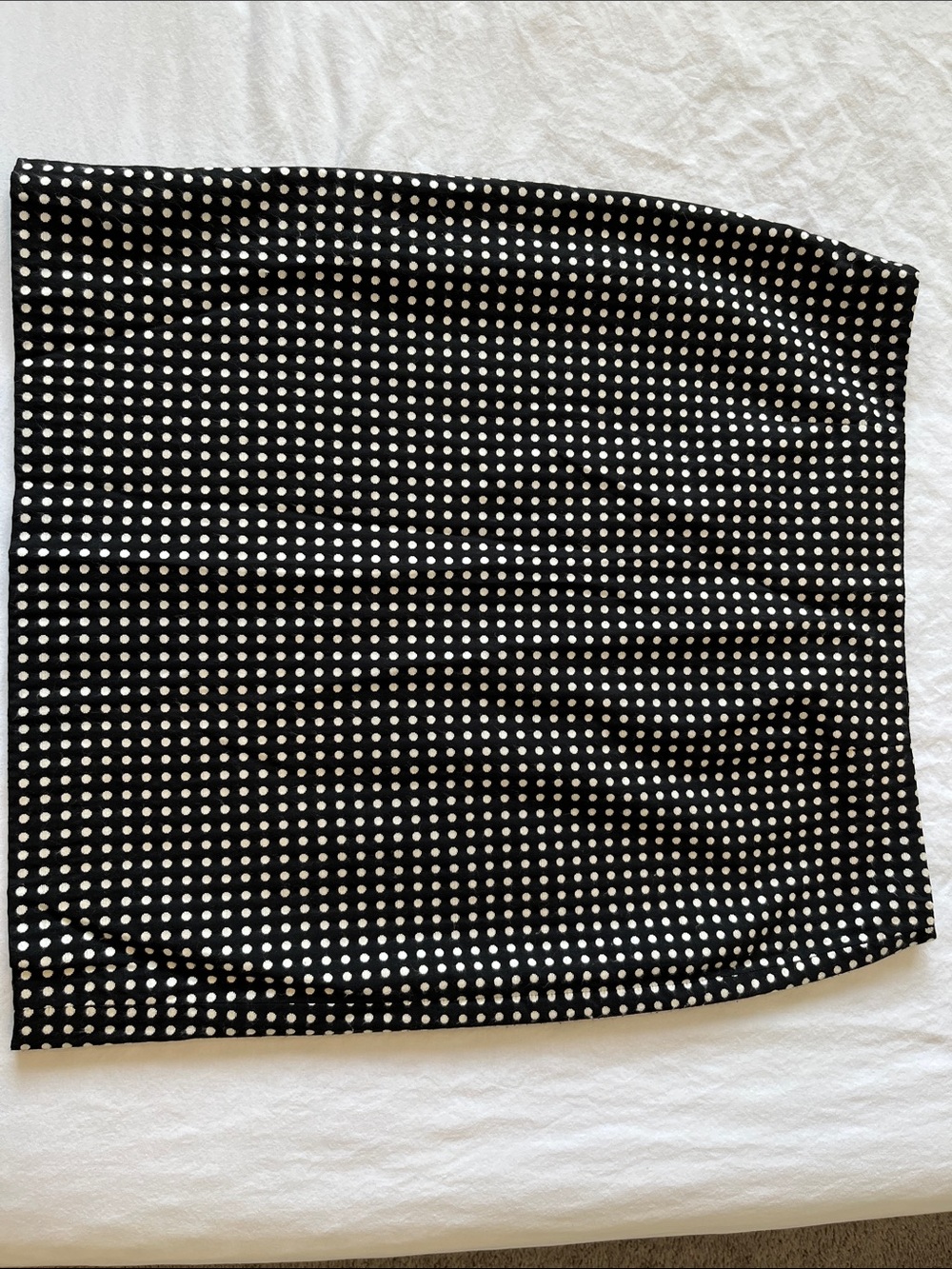 Anne Klein Black Pencil Skirt with White Polka Dots